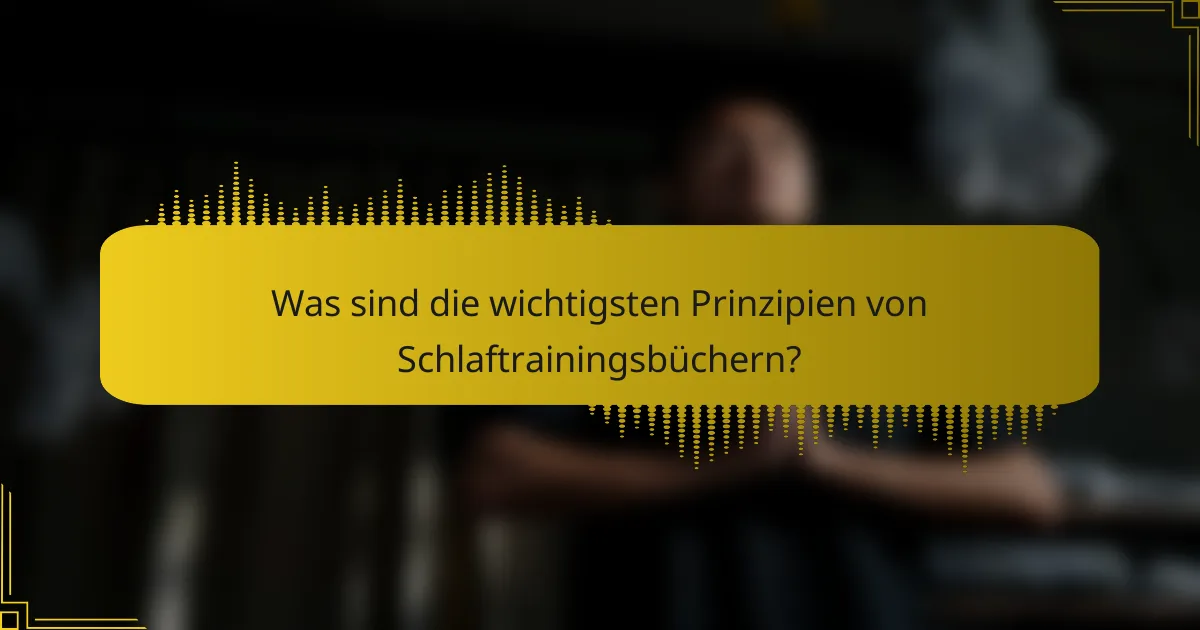 Was sind die wichtigsten Prinzipien von Schlaftrainingsbüchern?