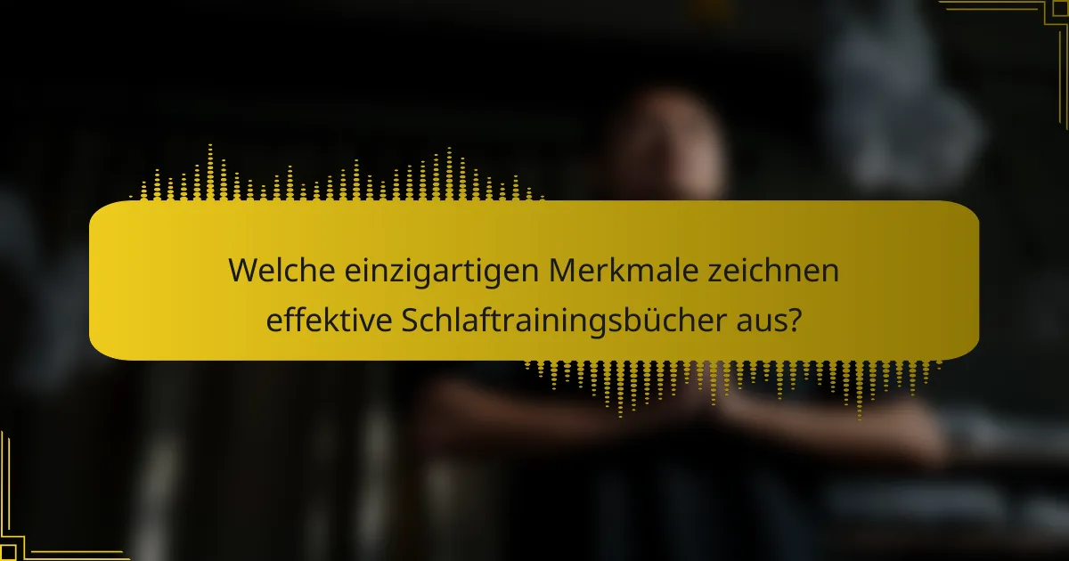 Welche einzigartigen Merkmale zeichnen effektive Schlaftrainingsbücher aus?